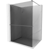 Mexen Kioto+ shower wall with a shelf Walk-in 80 x 200 cm, graphite, gun metal - 800-080-121-95-40