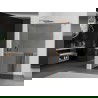 Mexen Kioto+ Duschwand mit Walk-in Regal 90 x 200 cm, Graphit, gebürstetes Messing - 800-090-121-65-40
