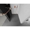 Mexen Kioto+ Duschwand mit Regal Walk-in 140 x 200 cm, Graphit, gebürstetes Messing - 800-140-121-65-40