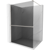 Mexen Kioto+ douchewand met plank Walk-in 70 x 200 cm, grafiet, geborsteld nikkel - 800-070-121-97-40
