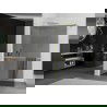 Mexen Kioto+ douchewand met plank Walk-in 110 x 200 cm, grafiet, geborsteld goud - 800-110-121-55-40