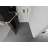 Mexen Kioto+ Duschwand mit Walk-in-Bart 120 x 200 cm, graphit, gebürstetes Gold - 800-120-121-55-40