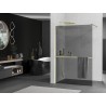 Mexen Kioto+ dušisein riiuliga Walk-in 130 x 200 cm, grafiit, kuldne harjatud - 800-130-121-55-40