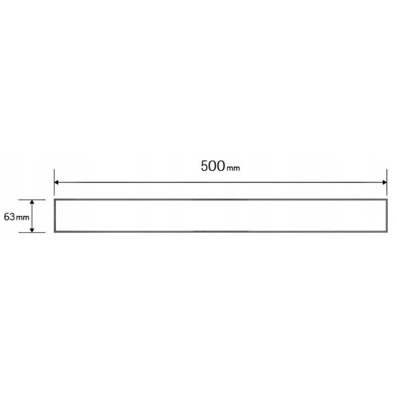 Mexen Flat M15 katteplaat lineaarse äravoolu jaoks, 50 cm, roostevaba teras - 1024050