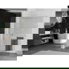 Mexen Kioto+ L douchescherm met plank Walk-in 60 x 200 cm, transparant, wit - 800-060-123-20-00