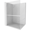 Mexen Kioto+ L cloison de douche avec étagère Walk-in 70 x 200 cm, transparent, blanc - 800-070-123-20-00