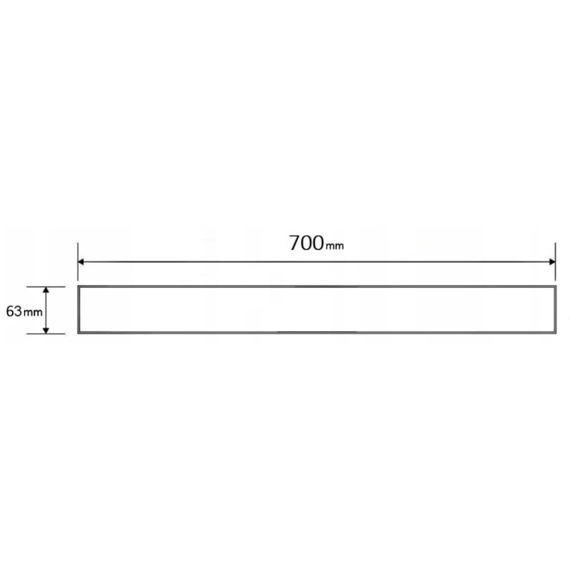 Mexen Flat M15 maskownica do odpływu liniowego 70 cm, inox - 1024070