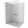 Mexen Kioto+ L Shower Wall with Shelf Walk-in 95 x 200 cm, Transparent, Chrome - 800-095-123-01-00