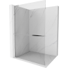 Mexen Kioto+ L douchewand met plank Walk-in 105 x 200 cm, transparant, chroom - 800-105-123-01-00