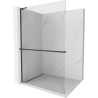 Mexen Kioto+ L paroi de douche avec étagère Walk-in 75 x 200 cm, transparent, noir - 800-075-123-70-00