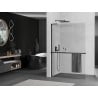 Mexen Kioto+ L paroi de douche avec étagère Walk-in 105 x 200 cm, transparent, noir - 800-105-123-70-00