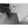 Mexen Kioto+ L Duschwand mit Regal Walk-in 50 x 200 cm, transparent, gun gray gebürstet - 800-050-123-66-00