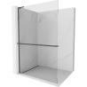 Mexen Kioto+ L Duschwand mit Regal Walk-in 65 x 200 cm, transparent, gun grey gebürstet - 800-065-123-66-00