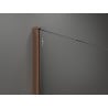 Mexen Kioto paroi de douche Walk-in 130 x 200 cm, transparent 8 mm, or rose - 800-130-101-60-00
