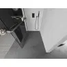 Mexen Kioto+ L shower wall with shelf Walk-in 85 x 200 cm, transparent, gun metal - 800-085-123-95-00