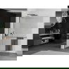 Mexen Kioto+ L Douchewand met plank Walk-in 80 x 200 cm, transparant, kanonmetaal - 800-080-123-95-00