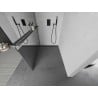 Mexen Kioto+ Walk-in Shower Wall with Shelf 70 x 200 cm, Mirror, Brushed Gun Gray - 800-070-121-66-50