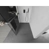Mexen Kioto+ L paroi de douche avec étagère Walk-in 60 x 200 cm, transparent, gun metal - 800-060-123-95-00
