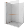 Mexen Kioto+ L Duschwand mit Walk-in Regal 70 x 200 cm, transparent, gebürstetes Kupfer - 800-070-123-65-00