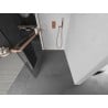 Mexen Kioto+ L Duschwand mit Regal Walk-in 90 x 200 cm, transparent, gebürstetes Kupfer - 800-090-123-65-00