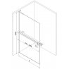 Mexen Kioto+ L paroi de douche avec étagère Walk-in 80 x 200 cm, transparent, nickel brossé - 800-080-123-97-00