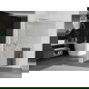 Mexen Kioto+ L douchewand met plank Walk-in 80 x 200 cm, transparant, geborsteld nikkel - 800-080-123-97-00