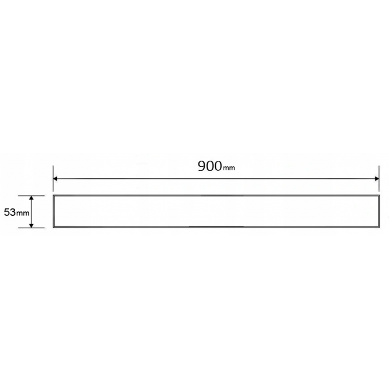 Mexen Flat M13 cache 2 en 1 pour drain linéaire 90 cm, noir - 1719090