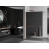 Mexen Kioto+ staklena pregrada s policom Walk-in 130 x 200 cm, ogledalo, brušeni bakar - 800-130-121-65-50