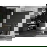 Mexen Kioto+ Duschwand mit Walk-in-Regal 140 x 200 cm, Spiegel, gebürsteter Nickel - 800-140-121-97-50