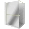 Mexen Kioto+ douchewand met plank Walk-in 70 x 200 cm, spiegel, goud geborsteld - 800-070-121-55-50