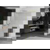 Mexen Kioto+ L Duschwand mit Ablage Walk-in 100 x 200 cm, transparent, gold - 800-100-123-50-00