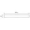Mexen Flat M12 80 cm pikkune must dušilati - 1721080