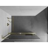 Mexen Kioto+ L dušisein riiuliga Walk-in 70 x 200 cm, läbipaistev, kuldne harjatud - 800-070-123-55-00