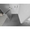 Mexen Kioto+ L Shower Wall with Walk-in Shelf 120 x 200 cm, Frosted, Chrome - 800-120-123-01-30