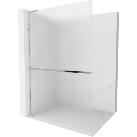 Mexen Kioto+ L Duschwand mit Regal Walk-in 90 x 200 cm, Frost, Chrom - 800-090-123-01-30