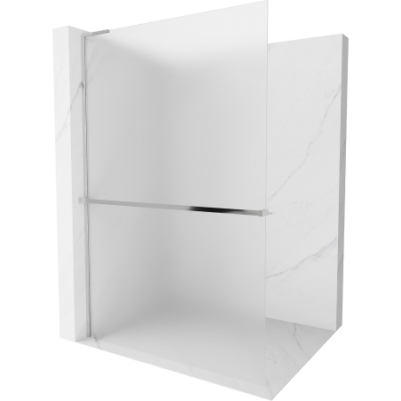 Mexen Kioto+ L Duschwand mit Ablage Walk-in 70 x 200 cm, satiniert, Chrom - 800-070-123-01-30
