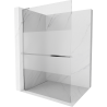 Mexen Kioto+ L Duschwand mit Regal Walk-in 80 x 200 cm, transparent/frost, chrom - 800-080-123-01-35
