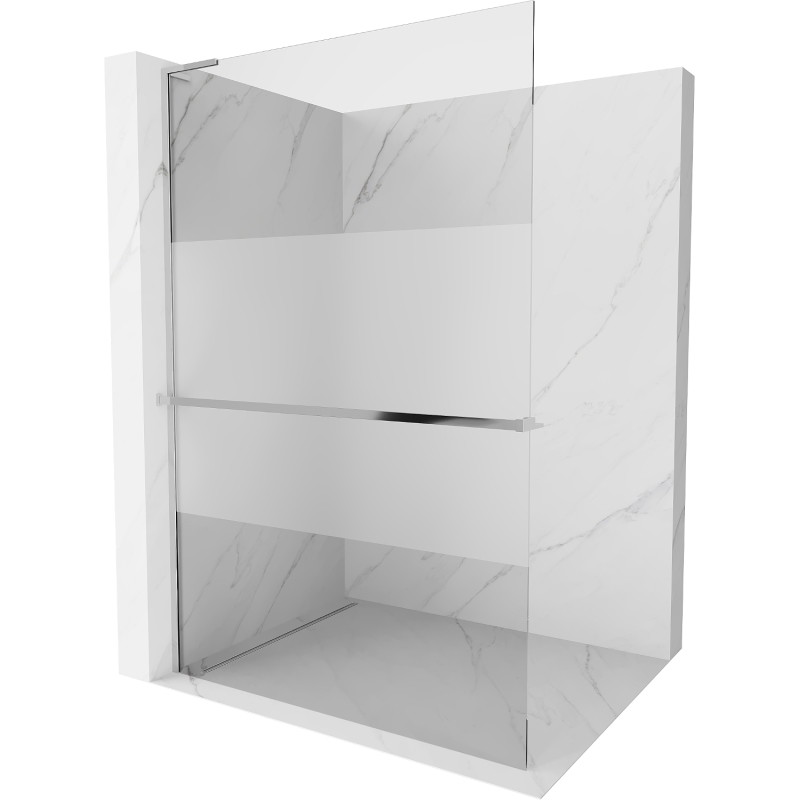 Mexen Kioto+ L dušisein riiuliga Walk-in 90 x 200 cm, läbipaistev/kiri, kroom - 800-090-123-01-35