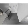 Mexen Kioto+ L Duschwand mit Ablage Walk-in 120 x 200 cm, transparent/matt, Chrom - 800-120-123-01-35