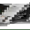Mexen Kioto+ L douchewand met plank Walk-in 80 x 200 cm, transparant/mat, zwart - 800-080-123-70-35