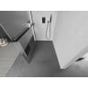 Mexen Kioto+ L Duschwand mit Regal Walk-in 100 x 200 cm, transparent/frost, schwarz - 800-100-123-70-35