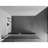 Mexen Kioto+ L Duschwand mit Regal Walk-in 100 x 200 cm, transparent/frost, schwarz - 800-100-123-70-35