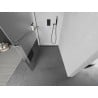 Mexen Kioto+ L Shower Wall with Walk-in Shelf 90 x 200 cm, Transparent/Frosted, Gun Gray Brushed - 800-090-123-66-35