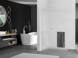 Mexen Kioto+ L dušisein koos Walk-in riiuliga 90 x 200 cm, härm, valge - 800-090-123-20-30