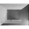 Mexen Kioto+ L Walk-in Shower Panel with Shelf 120 x 200 cm, Frosted, White - 800-120-123-20-30