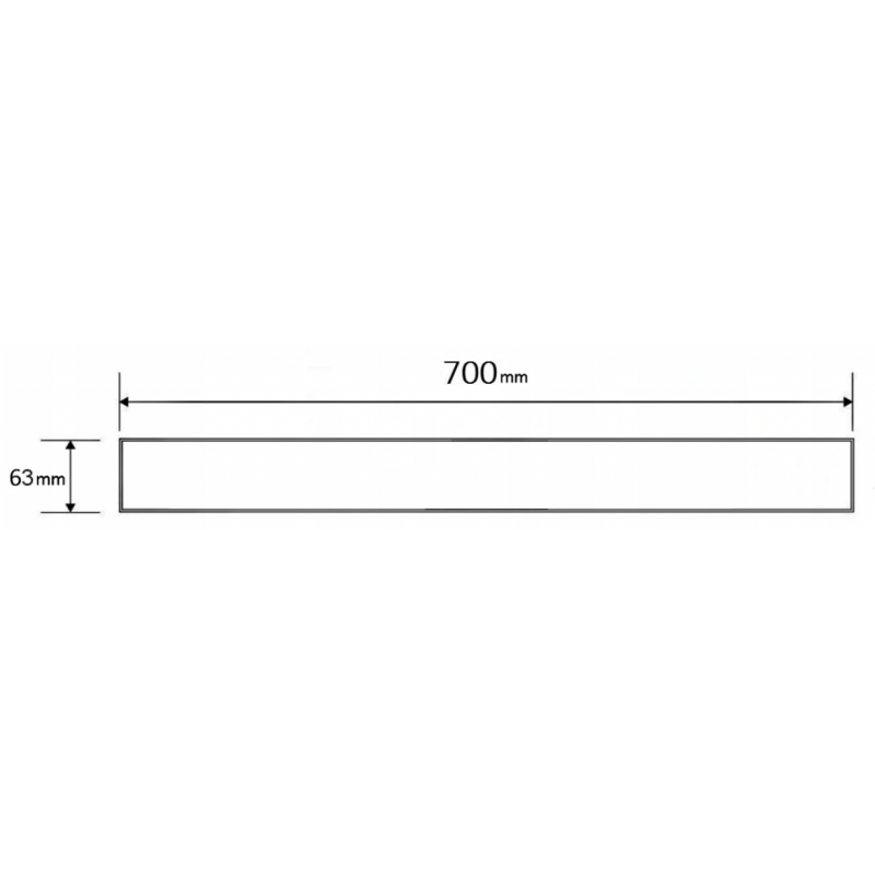 Mexen Flat M08 maskownica do odpływu liniowego 70 cm, czarna - 1725070