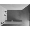 Mexen Kioto+ L pared de ducha con estante Walk-in 100 x 200 cm, escarcha, negro - 800-100-123-70-30