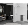 Mexen Kioto+ L Duschwand mit Regal Walk-in 100 x 200 cm, matt, schwarz - 800-100-123-70-30