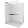 Mexen Kioto+ L Duschwand mit Regal Walk-in 80 x 200 cm, matt, schwarz - 800-080-123-70-30