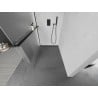 Mexen Kioto+ L zidna pregrada za tuširanje s policom Walk-in 80 x 200 cm, mat, crna - 800-080-123-70-30